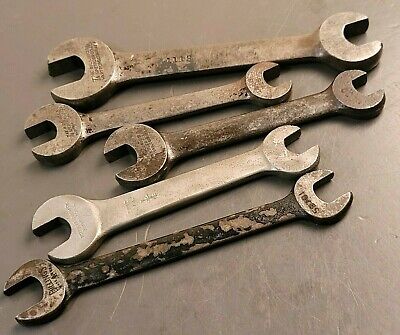 Vintage Lot of 5 Vintage Billings Open-end Wrenches Old Tools Made in USA