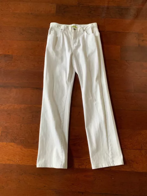 Sigrid Olsen 5 Pocket High Waist White Stretch Jeans 10 EUC