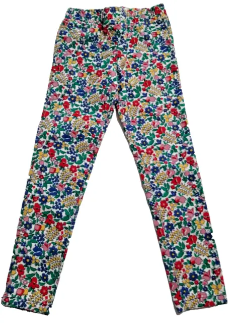 Boden Girl's Multicolored Floral Corduroy Pants Size 7Y
