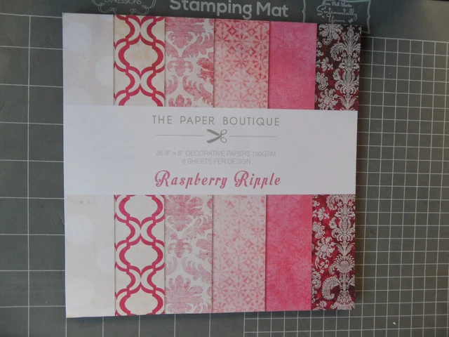 The Paper Boutique Raspberry Ripple 150 gsm 8 x 8 Paper Pad