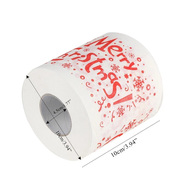 Decoracion de Navidad Papel higiénico Suministros de Navidad Rollo de tejido 3