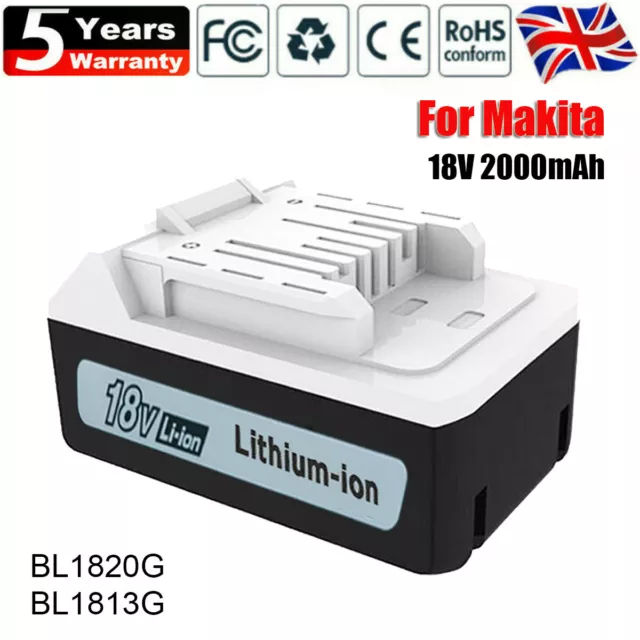 Genuine Makita Battery 18V 2.0Ah G Series BL1813G 1820G 195608-4 HP457D Upgraded