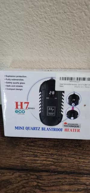H7 Series Eco Energy Saving Mini Digital Display Aquarium Heater 25W 25L/6gal
