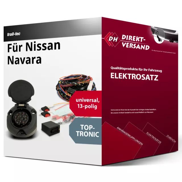 Für Nissan Navara Typ D40 Elektrosatz 13polig universell Esatz