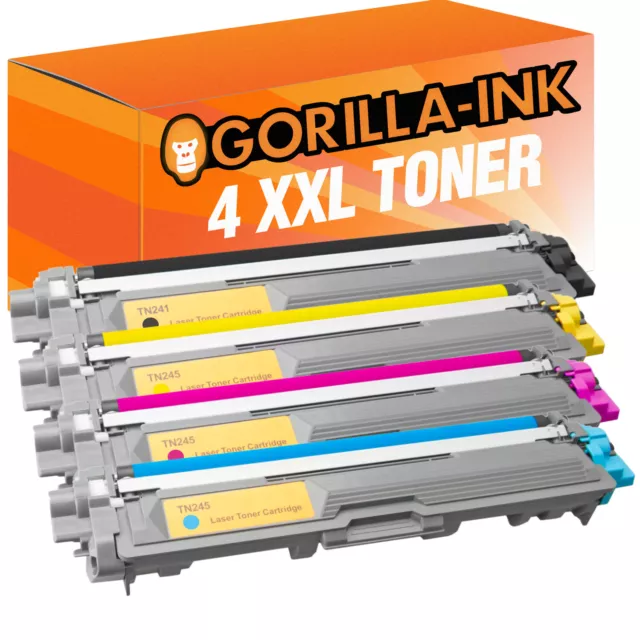 4 Toner XXL für Brother TN-241 TN-245 DCP-9015 CDW DCP-9020 CDW HL-3140 CW