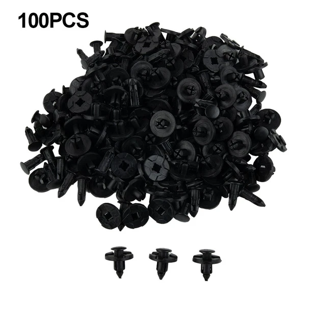 Lot de 50 Clips de Fixation Parechocs, Rivets à Expansion Clips Support