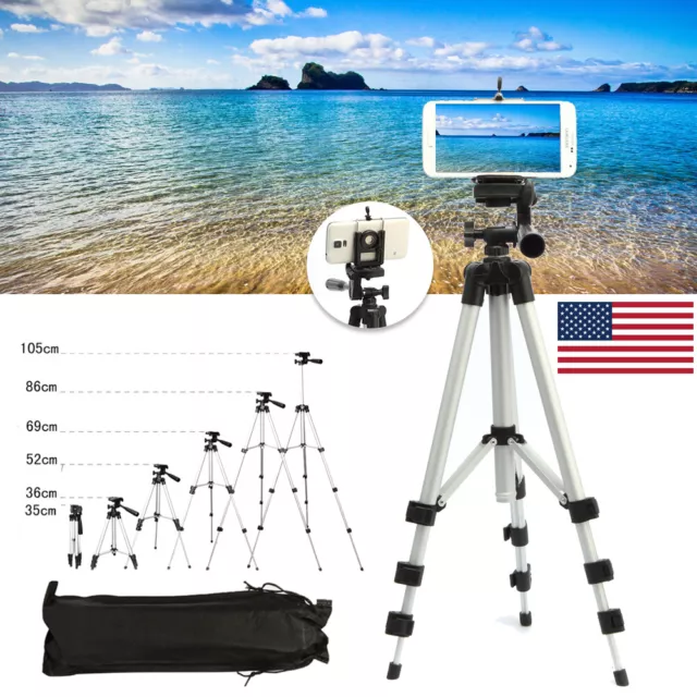 Professional Camera Tripod Stand Mount + Phone Holder for iPhone 14 Pro Max 13