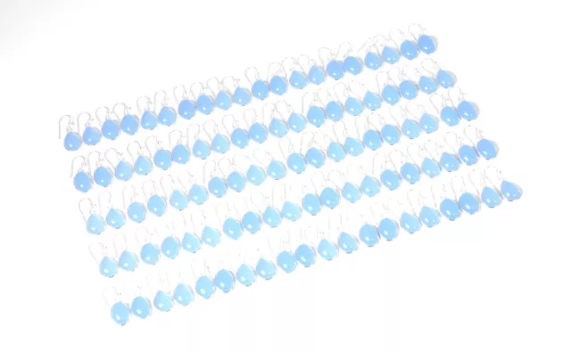 Wholesale 50Pr 925 Solid Sterling Silver Blue Chalcedony Hook Earring Lot