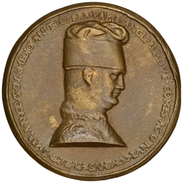 Medaglia Filippo Maria Visconti, Milano, da originale del Pisanello