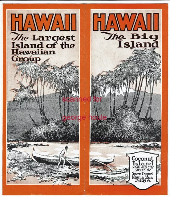 Hawaii Tourist Bureau - Brochure + Map -  Honolulu - 1929