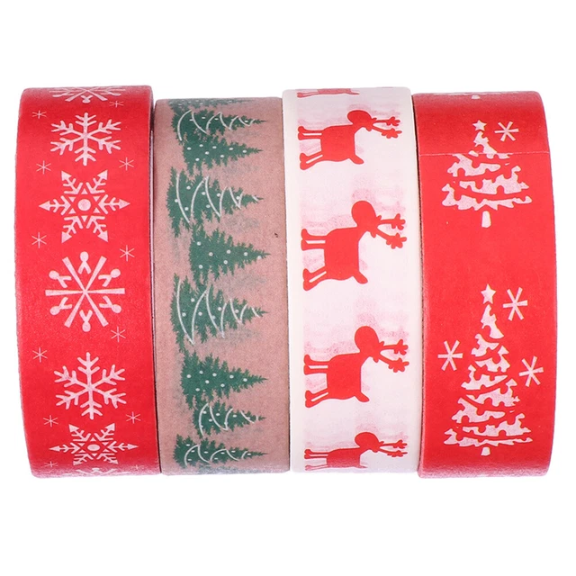 4 rollos pegatinas navideñas hacer tú mismo 1000X0.5X0.1cm papel niño