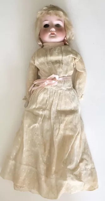Antique Nockler & Tittel Germany Porcelain Lissy Bisque Doll Blond Hair 16"
