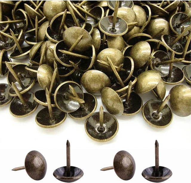 Lot de 200 punaises en laiton de tapisserie d'ameublement CIKONIELF