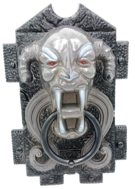 Gargoyle Head Door Knocker Spider Animated Light Up Talking - H1
