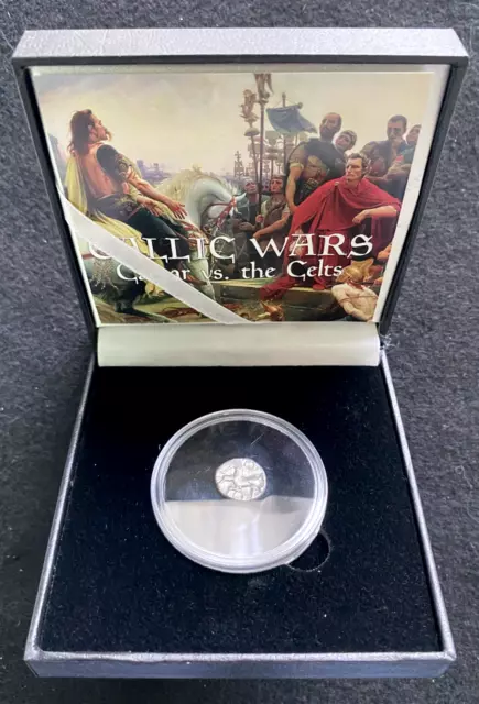 Gallic Wars: Caesar Vs The Celts Silver Celt 1st Century BC COA & Blackbox