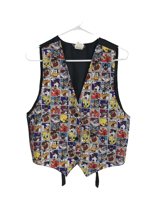 Vintage Looney Tunes Vest 1994 Retro Bugs Bunny Taz vtg retro