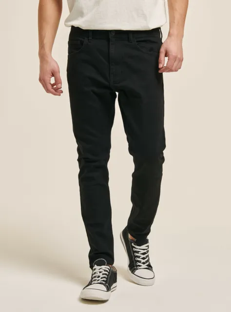 Jeans uomo elasticizzato slim fit skinny pantaloni denim elasticizzati neri 50
