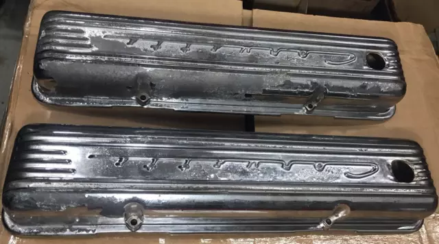 Corvette finned aluminum valve covers - drilled