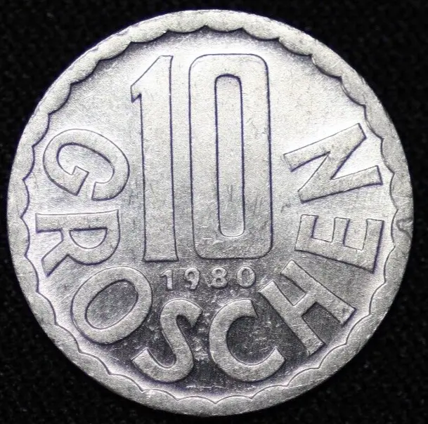 AUSTRIA ~ 1980 ~ 10 Groschen ~ Quality World Coin ☘️ W-#173 ☘️