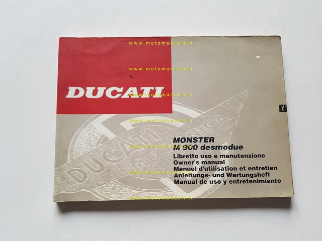 Ducati 900 Monster 1993 manuale uso manutenzione libretto originale owner manual