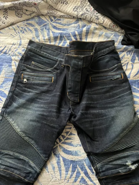 Balmain Biker Distressed Jeans Size. Authentic!