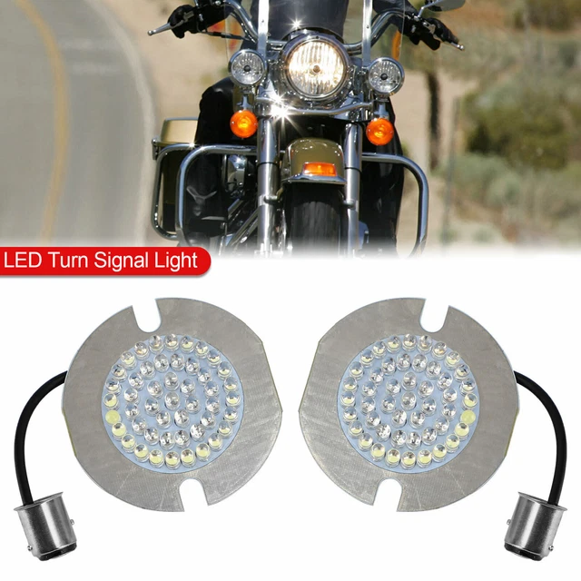 LED Rear Turn Signal Light Fits Dyna Touring Electra Glide Road King Amber Y3