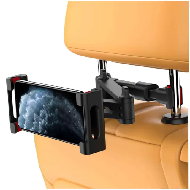 support voiture pour téléphone portable/tablette appui-tête noir