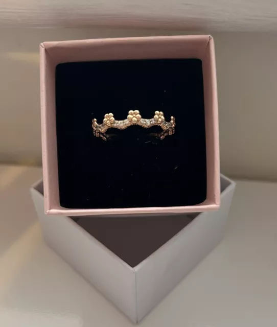 Rose gold tiara ring pandora hotsell