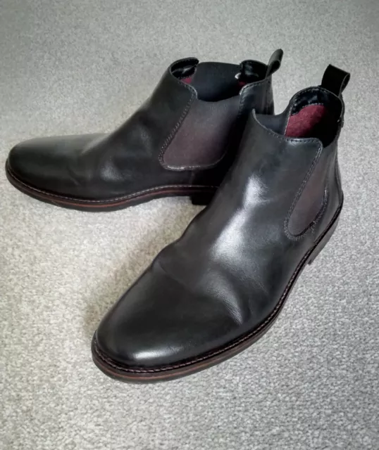 RIEKER MENS DARK Brown Leather Slip On Boots Size 43/9 £20.00 - PicClick UK