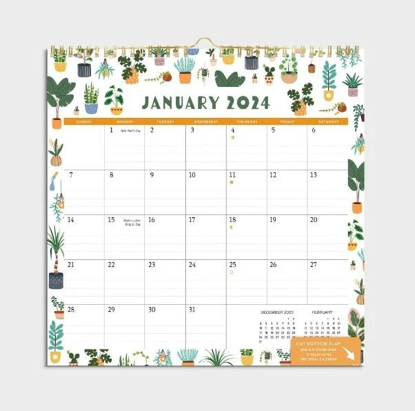 2025 12 MONTH CalendarMarble Border12x12 Spiral bound Wall Calendar