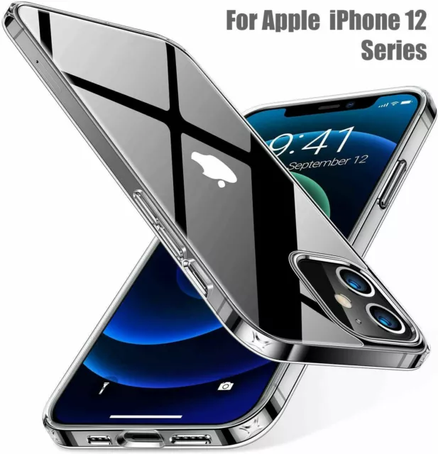 For iPhone 13 12 Pro Max 11 XS XR X 8 7 Case Crystal Clear Case Hard Back Cover