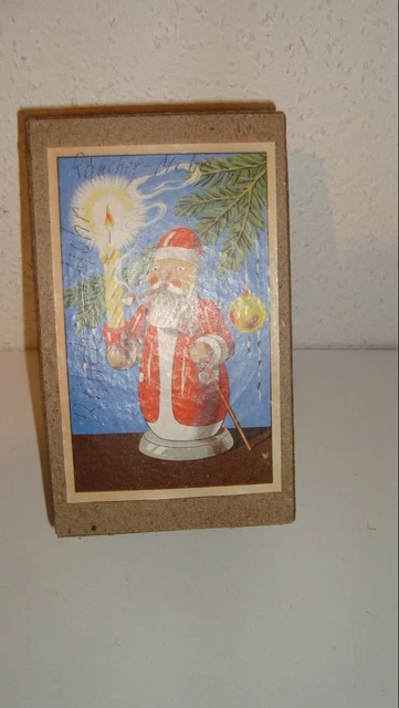 alte Original Schachtel für Räuchermann Rubrecht Weihnachtsmann 1940 Erzgebirge