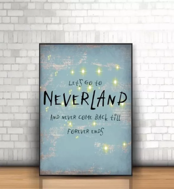 Disney Peter Pan Quote A4 Print Art  Gift Home Inspired nursery wall Neverland