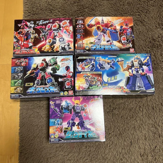 Power Rangers Uchu Sentai Kyuranger Minipla Megazord 5p set BANDAI Japan w/BOX