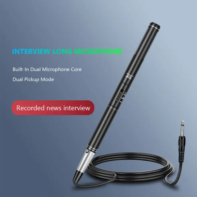 Micrófono largo condensador CF-01 micrófono de grabación de entrevistas para cámara réflex digital 2