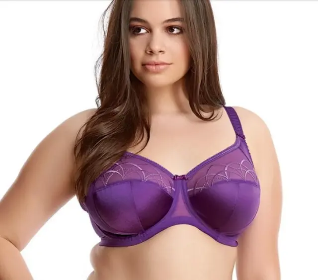 ELOMI CATE BRA Full Cup Side Support Bra 4030 Banded UK Size 34F Pansy (e)  EUR 34,10 - PicClick FR