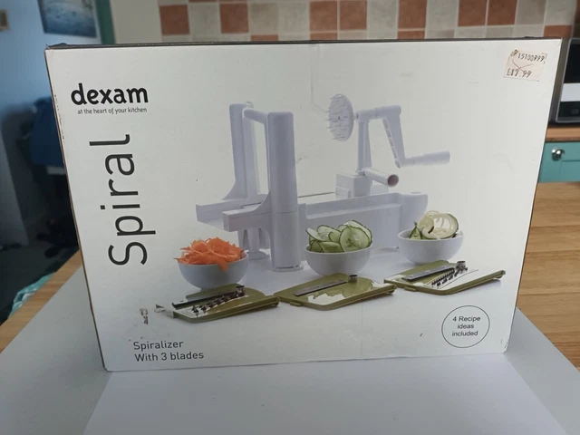 Espiralizador Dexam con 3 cuchillas en caja y en buen estado