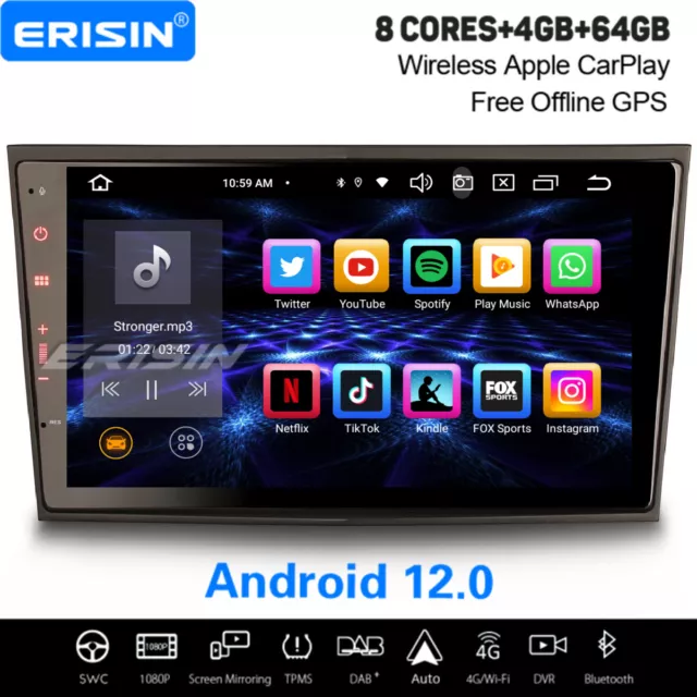 8-Core Android 12 Autoradio Opel Astra H Combo Corsa D Zafira Signum Vectra Navi