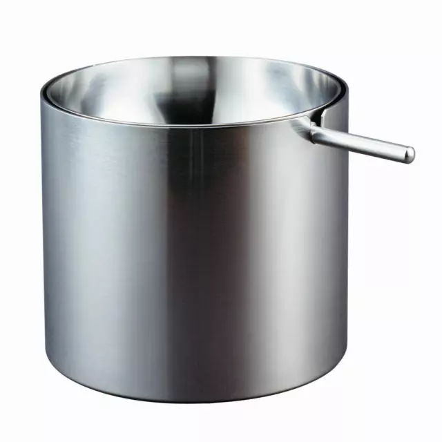 Cendrier Stelton AJ, 10 cm. Designer, Cylindrique,Inox, Série Cylinda-Line, 09-2