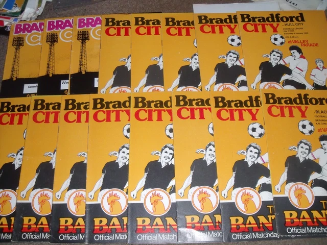 BRADFORD CITY FOOTBALL Programme Collection Homes Season 1981/82 X 16 £