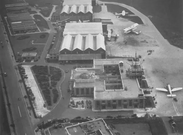 An Aerial View Croydon Aerodrome 1935 OLD PHOTO