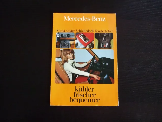 MERCEDES  PROSPEKT · Klimaanlage / Schiebedach / Fensterheber · 11/1977