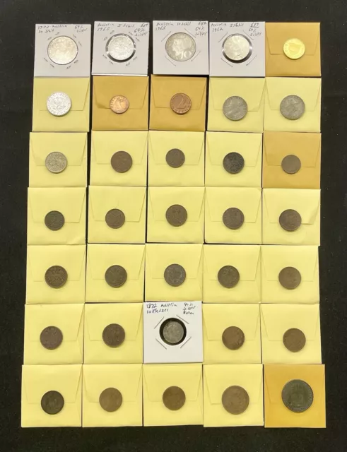 1816 1973 Austria Groschen Heller Kruezer Schilling Silver Lot Of 35 Coins See P