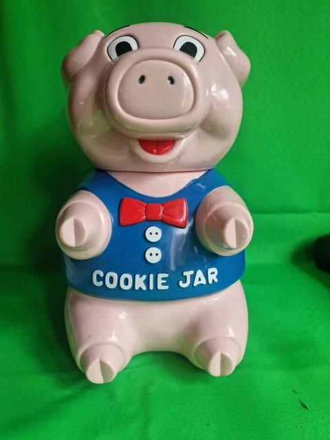 Oinking Pig Cookie Jar Vintage 90s Cottagecore Kitsch Y2k