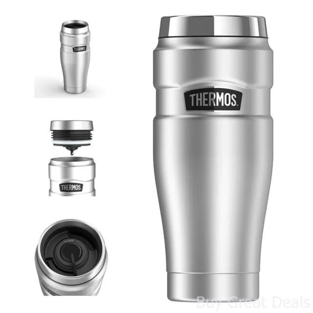 Thermos Stainless Steel Insulated Tumbler Coffee Travel Mug Cup Tea King 16oz