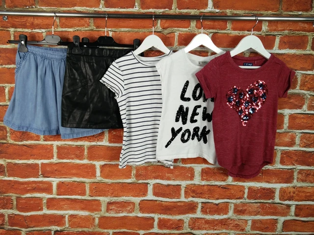 Girls Bundle Age 5-6 Years R Island J Lewis Next Skirts T-Shirts Pleather 116Cm