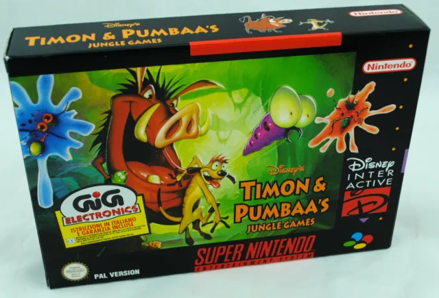 Jeu TIMON & PUMBAA'S sur Super Nintendo SNES Neuf carton d'usine PAL VGA WATA