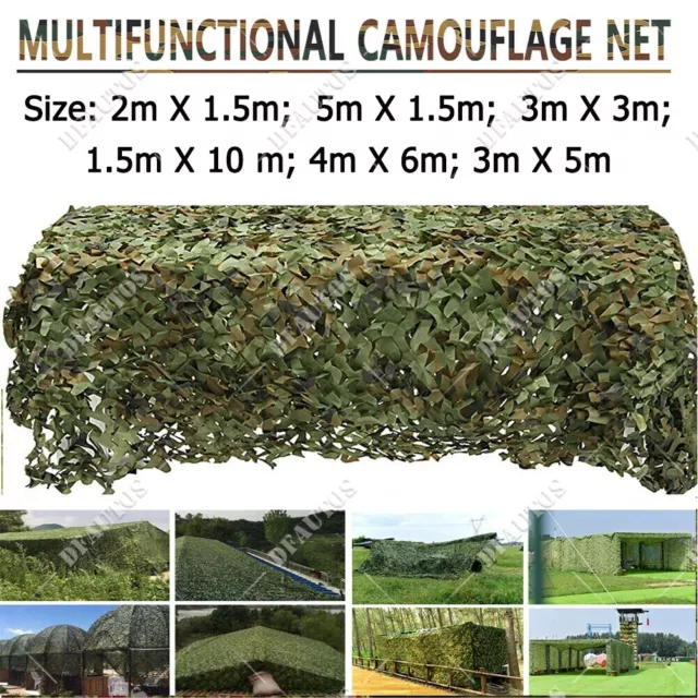 4mx6m Camo Net Hunting Shooting Camouflage Hide Army Camping Woodland Netting UK