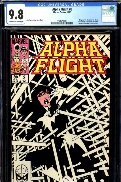 Alpha Flight #3 CGC GRADED 9.8 - HIGHEST GRADED - origin Guardian - Byrne c/s/a