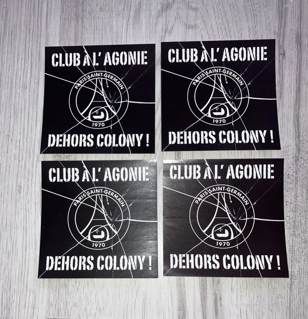 lot de 3 stickers Paris SG PSG FANS ON TOUR ULTRAS KOB AUTEUIL 2010